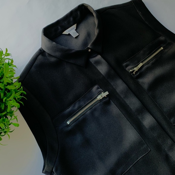 Like new ! Calvin Klein black mini shirt dress - Picture 3 of 14